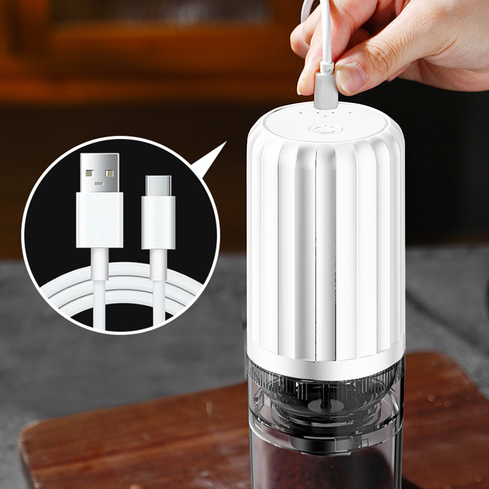 COM1950s Coffee Bean Grinder Electric Coffee Grinder Electric Coffee Grinder with Stainless Steel Blades Coffee and Spice Grinder with Powerful Motor Large Capacity for Coffee Beans Herbs Spices