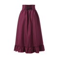thumbnail image 1 of Vedolay Midi Skirt for Women Elegant High Waisted Side Slit Irregular Bohemian Maxi Skirt, L, 1 of 5