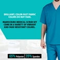 thumbnail image 4 of ACTIVE UNIFORMS Men Scrub Set Medical Scrub Top and Pants (Water Blue, X-Large), 4 of 6