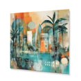thumbnail image 2 of Designart "Reflections of a Free Mind Green And Orange I" Boho Feather Metal Wall Art, 2 of 5