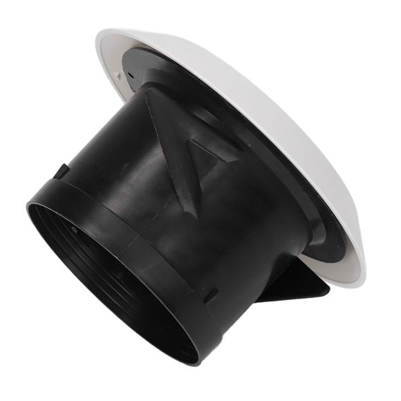4-Inch Round PP & ABS Air Vent Cover with Removable Sleeve - Lightweight, Impact-Resistant Grille for Kitchen, Bathroom, Office Plumbing Ventilation - Tool-Free Installation, Smooth Surface, Durable