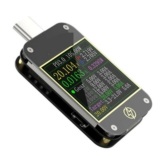 Type-C PD Trigger USB-C Voltmeter Ammeter Fast Charging Protocol Test Type-C Meter Power Bank Tester With PC Software ,Easy to Use