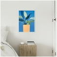thumbnail image 2 of Kate and Laurel House Plant Framed Canvas Wall Art  by Emma Daisy 18 x 24 Sylvie Beaded White, Modern Contemporary, Flowers, Still Life Art for Wall Decor, Living Room Bedroom, 2 of 8