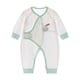 thumbnail image 1 of Gibobby Pañalero de algodón Onesie de verano para recién nacidos, ropa de sin hueso para hombres y mujeres, ropa de escalada de manga larga para bebés, ropa Ha(Verde, 0-1 Meses ), 1 of 4
