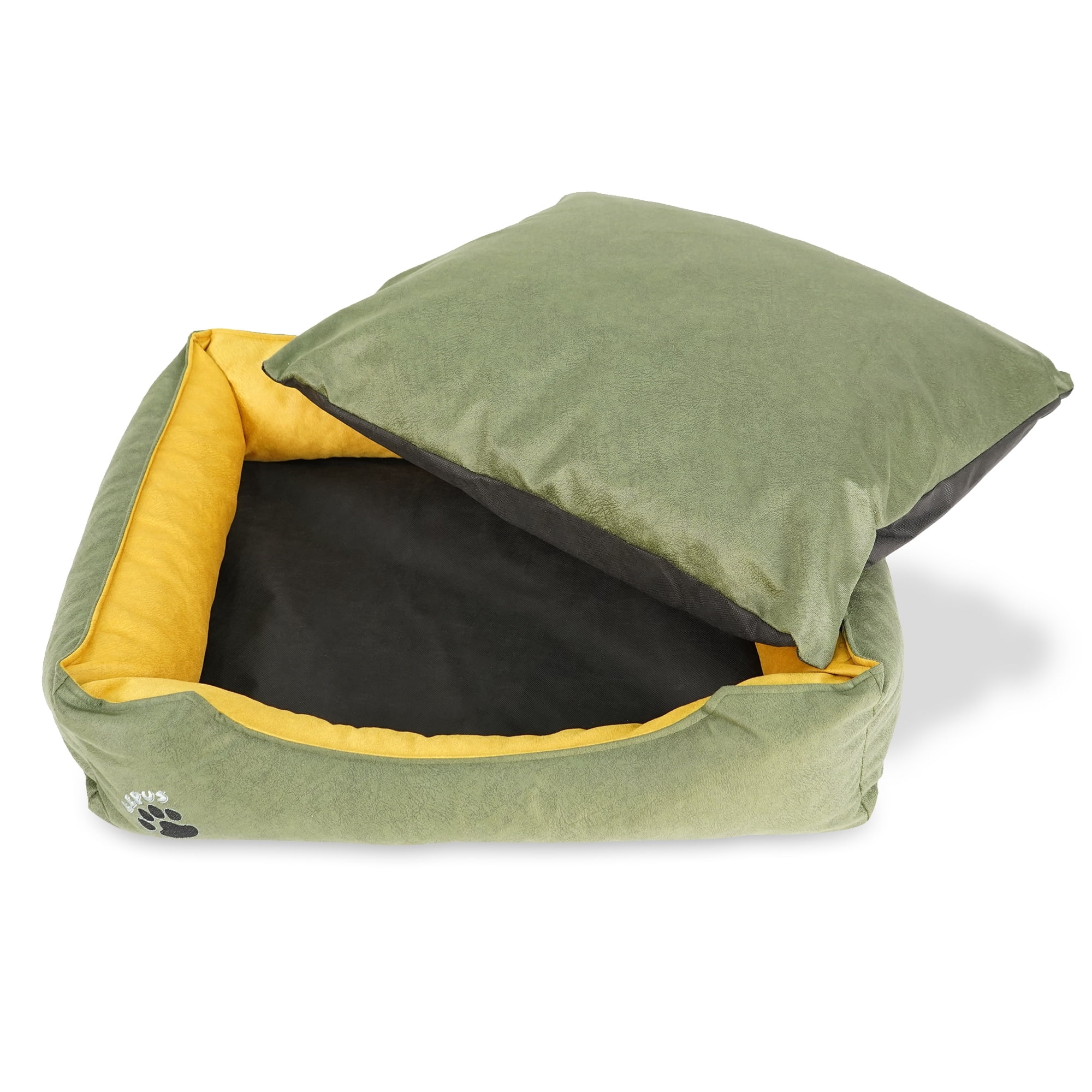 LEPUS Pets Washable Dog Bed for Small / Medium / Large Dogs - Durable Waterproof Sofa Dog Bed with Sides GREEN Medium
