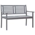 thumbnail image 4 of vidaXL Loveseat Accent Patio Bench Furniture with Cushion Eucalyptus Wood, 4 of 75