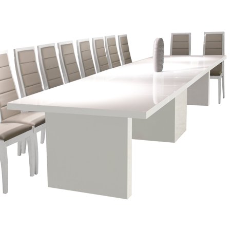 Largo Extendable Dining Table White Lacquer
