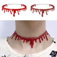 thumbnail image 2 of Collar de goteo de sangre de Horror para decoración de Halloween, Gargantilla de fantasía de vampiro, Joker, accesorios de fiesta, 1 ud., 2 of 4