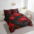 thumbnail image 3 of Castle Fairy 7-Piece King Size Bedding Set - Floral Red Rose Exotic Style Print, 3 of 8