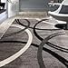 thumbnail image 3 of Rugshop Tapis Moderne à Cercles Ondulés Design 7` 10 Pouces x 10`2 Pouces Gris, 3 of 4