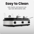 thumbnail image 5 of Triple Slow Cooker & Food Warmer, Three Crock Slowcooker with 2.5 Qt. Ceramic Crocks, 7.5-Quart Total Capacity, PFAS-, Three Temperature Settings, Dishwasher-Safe Parts – Stainless Steel, 5 of 6