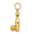 thumbnail image 2 of FJC Finejewelers 14k Yellow Gold 3d Bowling Pin And Ball Charm, 2 of 4