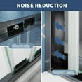 thumbnail image 6 of Glide 50-54 in. W x 70 in. H Sliding Glass Shower Doors Frame in Black,Clear Tempered Glass, 6 of 22