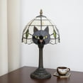 thumbnail image 5 of qolami Cat Stained Glass Lamp Black Cat Stained Glass Night Light Vintage Style Bedside Night Lamp Living Room Dining Room Office Decoration Desk lamp Home Decoration, 5 of 6
