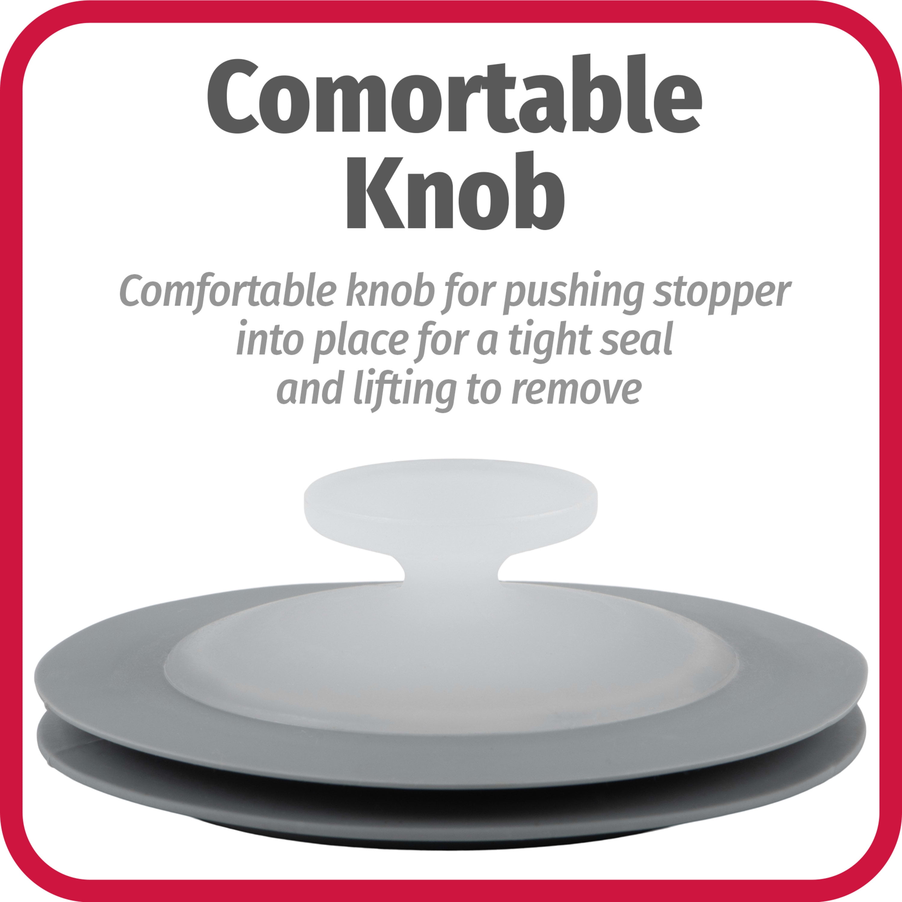 (2 pack) Rubber Sink Drain and Garbage Disposal Stopper, Standard, Clear/Gray, GoodCook