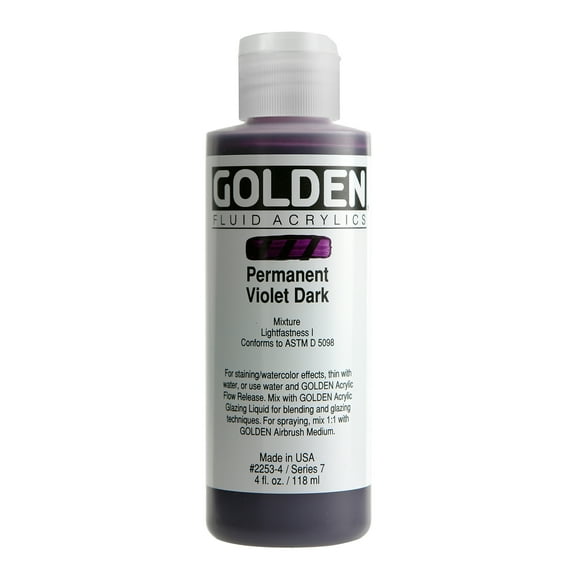 Golden� Fluid Acrylic, 4 oz., Permanent Violet Dark