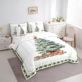 thumbnail image 3 of Feelyou Green Christmas Tree Bedding Comforter Set 7pcs, Santa Claus Gifts King Bedding Sets, Teens Kids Girls Boys Reversible Bed Sheets, Super Cozy Room Decor, 3 of 7