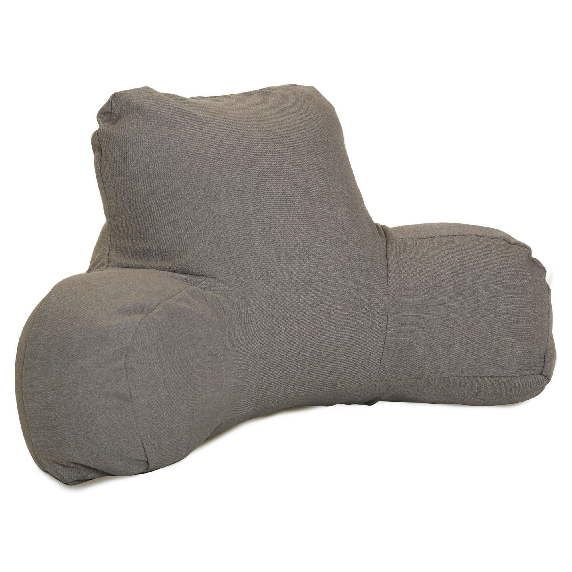 Majestic Home Goods Indoor Gray Wales Reading Pillow with Arms Backrest