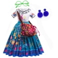 thumbnail image 1 of Disney Encanto Dolores Cosplay Mirabel Isabella niñas princesa vestido niños Luisa Halloween fiesta disfraz niños ropa Vestido2T(Tag100) Gao Jinjia LED, 1 of 2
