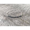 thumbnail image 3 of Black Diamond 2.5mm Rondelle Shape Faceted Cut Beads 7 inch Silver Plated Clasp Bracelet for men, women, unisex. Link Chain Stacking Bracelet.|LINK_00963, 3 of 4