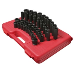 Met Socket Set - SOCKET SET IMPACT 1/2IN. DR MET REGULAR & DEEP