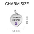 thumbnail image 2 of Domestic Violence Heart Retractable Charm Bracelets, 2 of 2