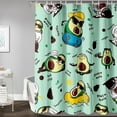 thumbnail image 3 of Cartoon Avocado Shower Curtain,Fruits Themed Green Avocados Pattern Bath Curtain,Funny Avocado Decoration Polyester Waterproof Shower Curtain for Boys Girls Kids,Washable 72" W x 84" H, 3 of 6