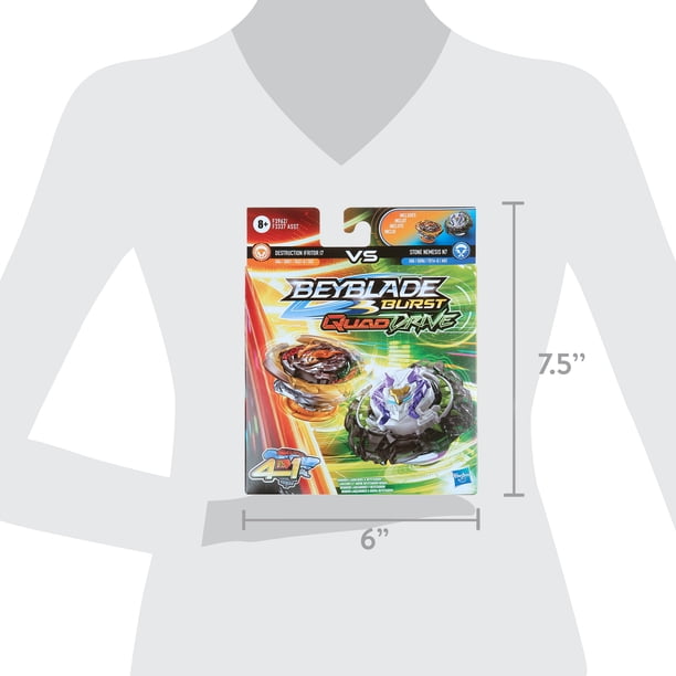 Beyblade Burst Quaddrive 4-in-1 Battling Top Set: Destruction