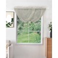 thumbnail image 2 of Grey Striped Sheer Waterfall Valance Curtains for Window, Vintage Stripes Ombre Rod Pocket Sheer Topper Swag Curtains for Living Room, Kitchen 38.5"W x 47.2"L, 3 Panels, 2 of 7