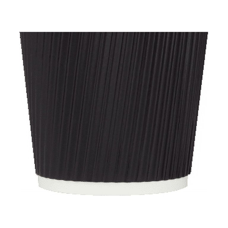 Disposable Coffee Cups - 8oz Ripple Paper Hot Cups - Kraft (80mm) - 500 ct