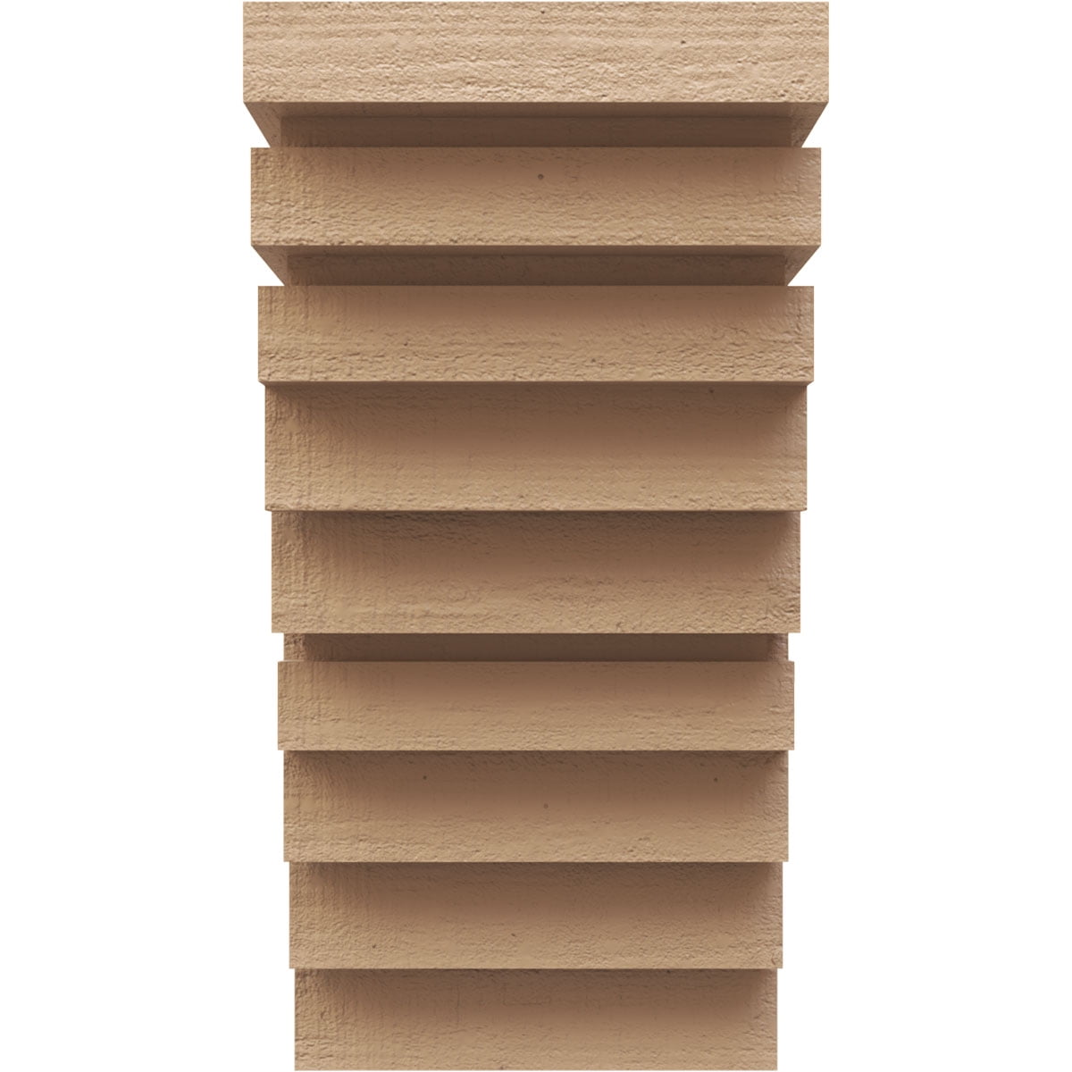 10"W x 10"D x 20"H Wide Landon Rough Cedar Woodgrain TimberThane Corbel, Primed Tan