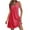 Watermelon Red, variant on Mini Dresses for Women 2024 Plus Size Comfort Solid Color Pocket Sleeveless V-Neck Dress