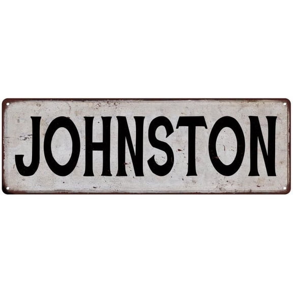 JOHNSTON Vintage Look Rustic Chic Metal Sign 6x18 106180036850