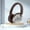 Brown, variant on Kraoden Wireless Bluetooth Headset 5.3, Subwoofer Sound, Multi-Function Gaming Headphones, Long Battery Life, Wired & Wireless Connection, Folding Design, Wide Compatibility, Sports & Mobile Use