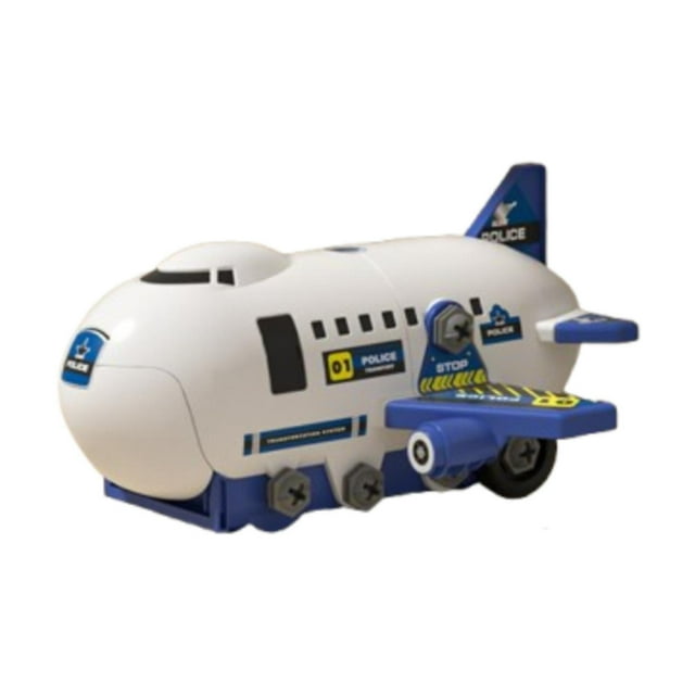 Juego de juguetes de avión, rompecabezas, juguetes educativos para niños con Mini coches, juego de simulación para niños pequeños, regalos para niñas Azul