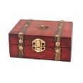 thumbnail image 3 of opvise Jewelry Box Decorative Space-saving Wood Ring Gift Dressing Table Trinket Case for Table Wooden Color, 3 of 8