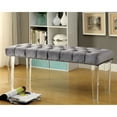 thumbnail image 3 of Furniture of America Bral Contemporary Fabric Tufted Accent Bench by  Brown, 3 of 5