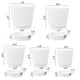 thumbnail image 2 of 5 Pack 5 Inch Self Watering Pots for Indoor Plants, Flower Pots Planter with Drainage Holes and Wick Rope White, 2 of 5