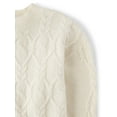 thumbnail image 2 of The Children's Place Girls Long Sleeve Cable Knit Cropped Chunky Sweater, Sizes XS-XXL, 2 of 3