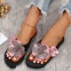thumbnail image 5 of Amzcrzy Zapatos de mujer,Zapatos de mujer,Zapatillas de mujer, Zapatos de moda para mujer, zapatillas informales con punta redonda y tacón de cuña, sandalias de playa florales Sandalias Mujer Zapatil, 5 of 7