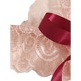 thumbnail image 3 of Lencería VISgogo de dos piezas para mujer Sujetador de vendaje transparente bloque de color sexy + bragas, 3 of 3