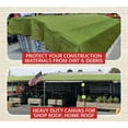 thumbnail image 5 of 10' x 12' Green Canvas Tarp 12oz Heavy Duty Water Resistant, 5 of 20