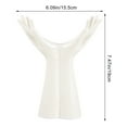 thumbnail image 2 of FRCOLOR Modern Ceramic Hand Vase for Decor White Color Strong and for Home Office 7 inches, 2 of 8