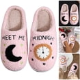 thumbnail image 3 of Pantuflas invierno Meet Me At Midnight para mujeres y hombres (rosa 36-37 talla 35-36 pies), 3 of 9