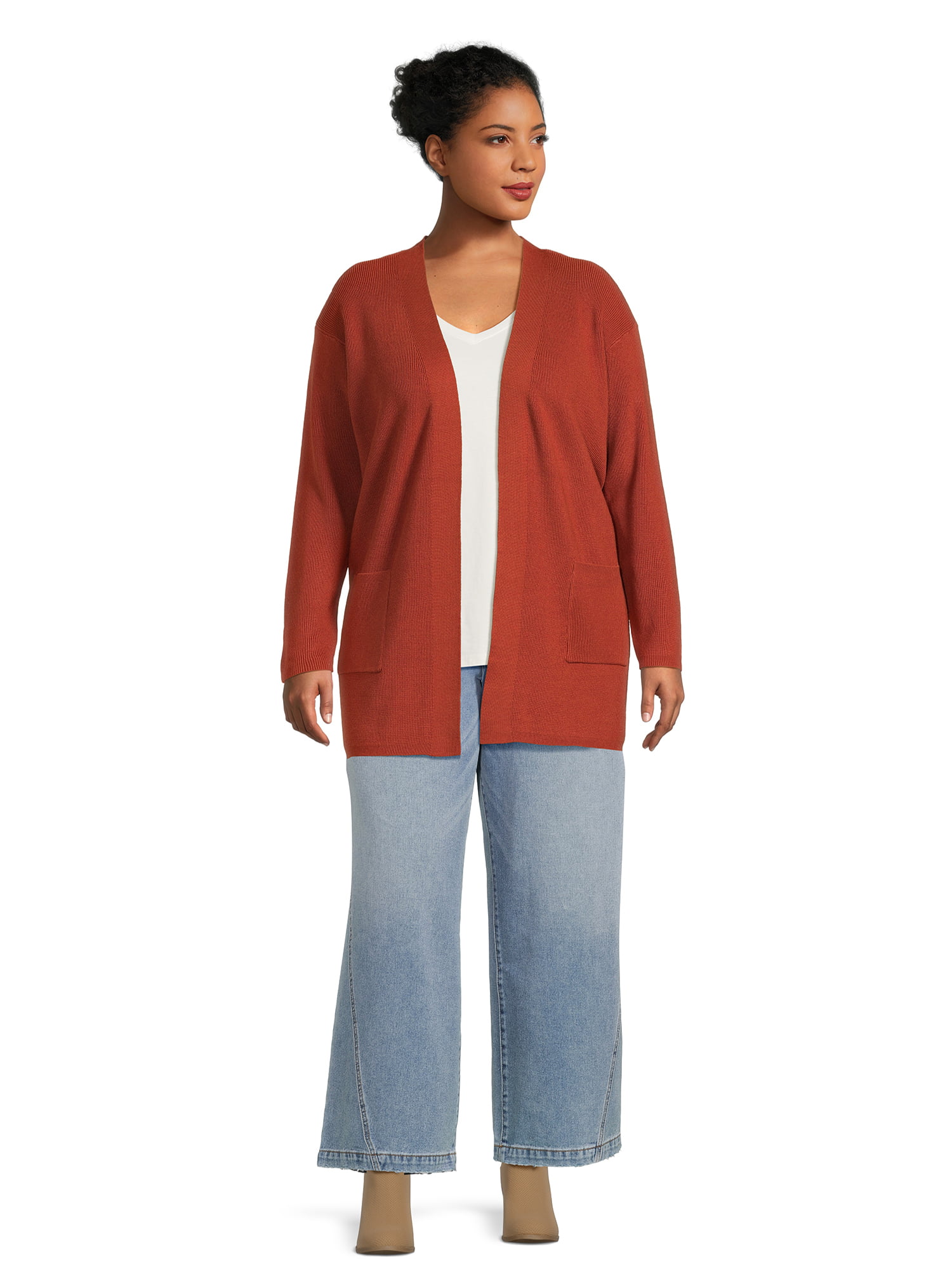 Woman's Plus Size Tops / Knit Open Cardigan / SWAK Designs