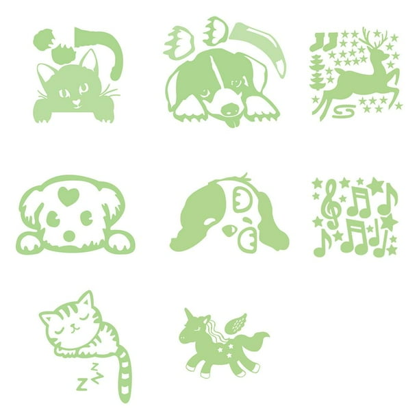 Pared Fluorescente Con Interruptor Rápido, Pegatinas Luminosas Que Brillan En La Oscuridad, Animales De Dibujos Animados, Pegatinas Para Interruptor De Gato, Pegatinas Decorativas Speravity HA043895-02