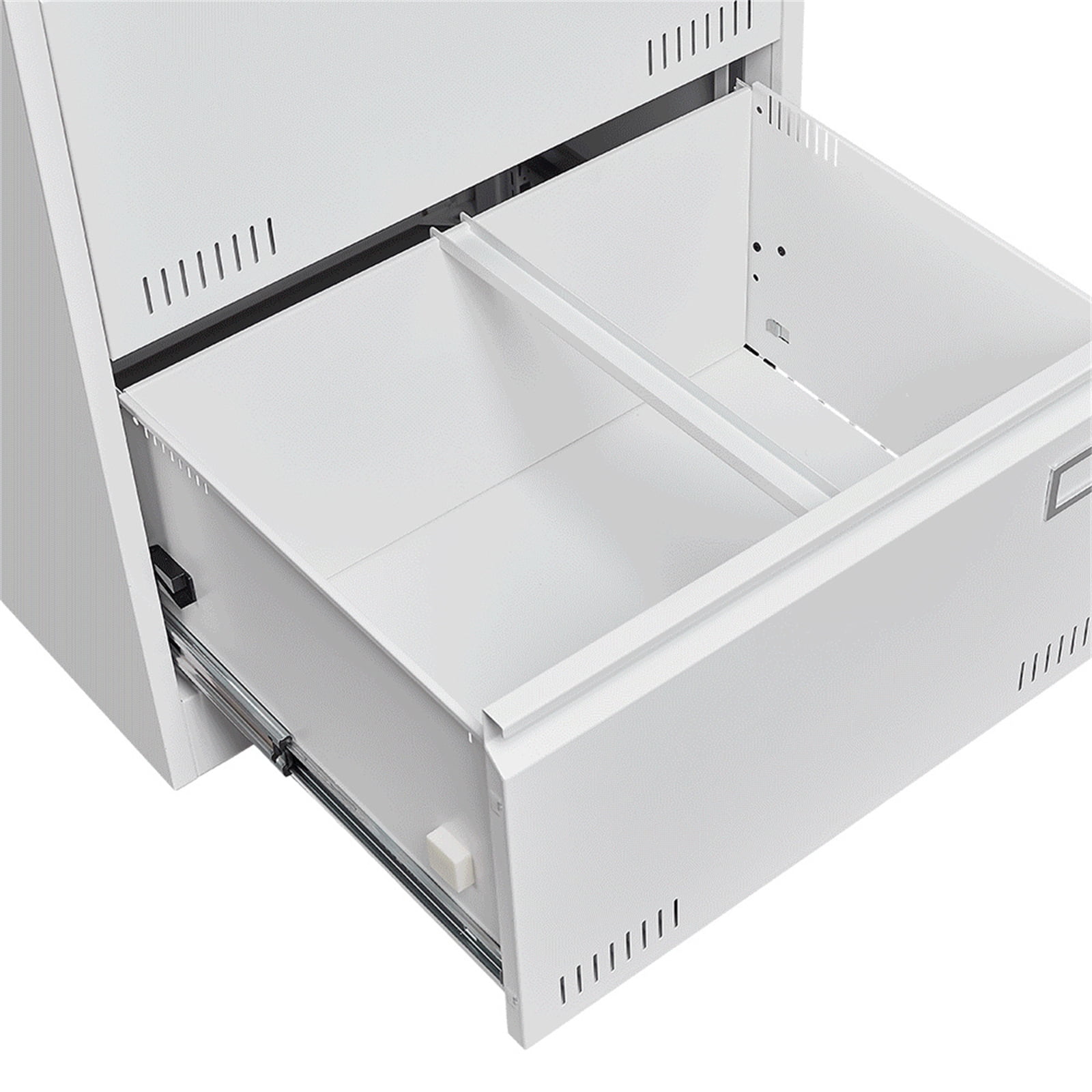M optimized 2 Drawer File Cabinet, Metal Lateral Filing Cabinets with Lock for Home Office, Heavy-Duty Office Steel Filing Cabinet for Hanging Letters Legal A4 F4