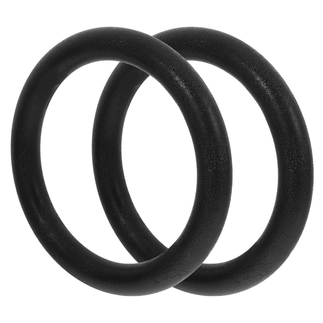 OULII 2PCS Body Weight Rows Ring ABS Black for Strength Training Fitness Enthusiasts in Home Gym