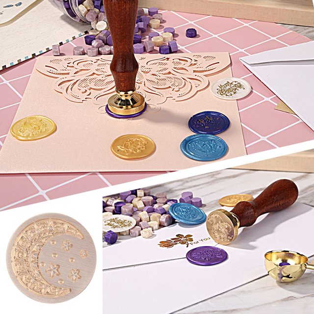Cuadros Decorativos Sun Moon Stars Round Wax Seal Stamp Head Fire Paint para invitaciones (RYX19) Ndcxsfigh Nuevos Originales