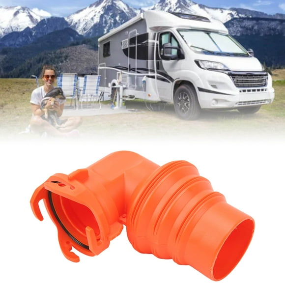 RV Sewer Hose Elbow, 90 Degree RV Drain Sewer Hose Elbow With Lid For Yacht Sewer Hose